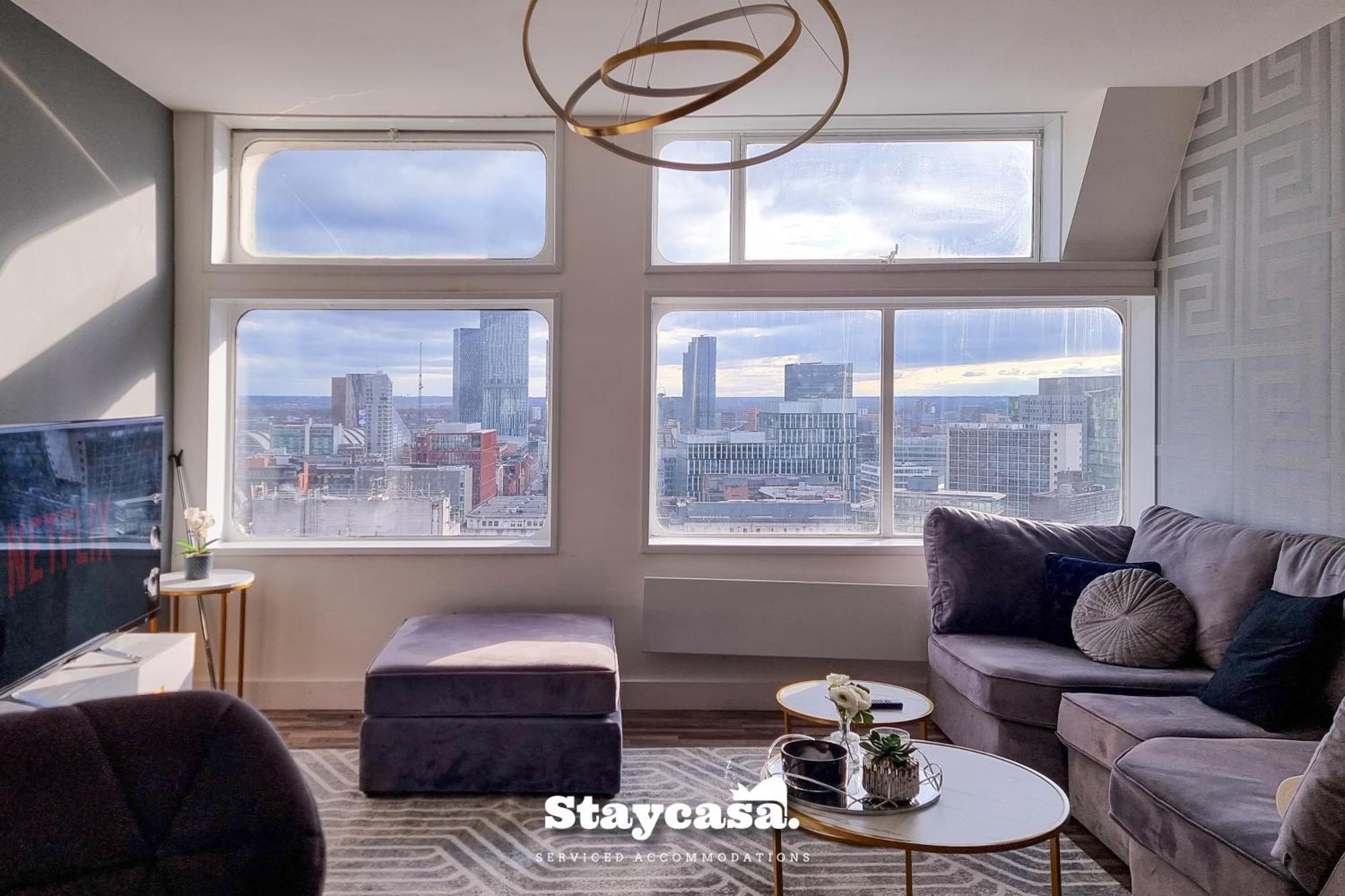 Luxury Penthouse Manchester Skyline 23Rd Floor المظهر الخارجي الصورة