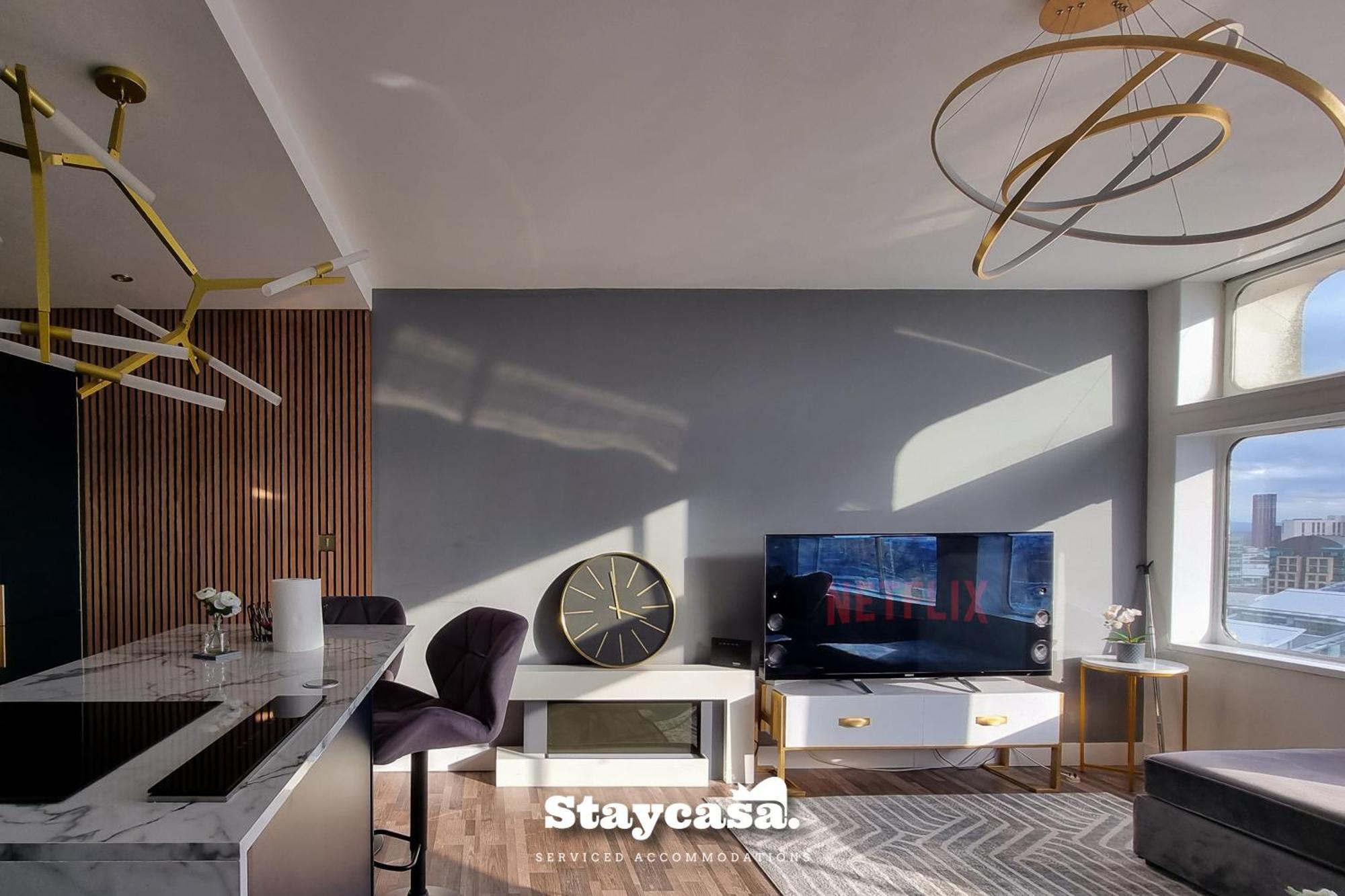 Luxury Penthouse Manchester Skyline 23Rd Floor المظهر الخارجي الصورة